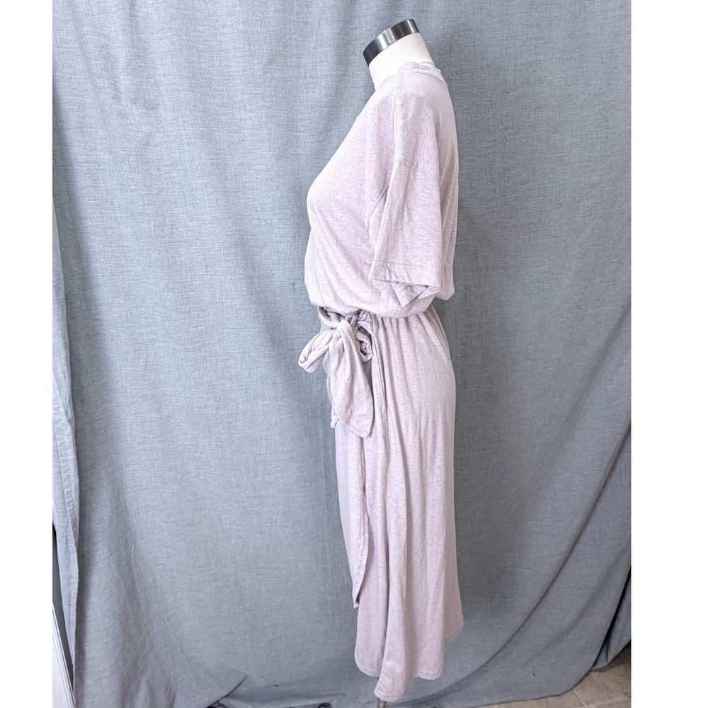 Free People Beach Leila Midi Dress Light Purple Short Sleeve Faux Wrap XS